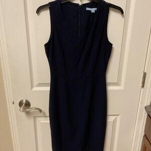 Antonio Melani navy blue sheath dress.  size 0.  EUC.  Perfect for the office.